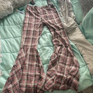 High waist blow bottom pants